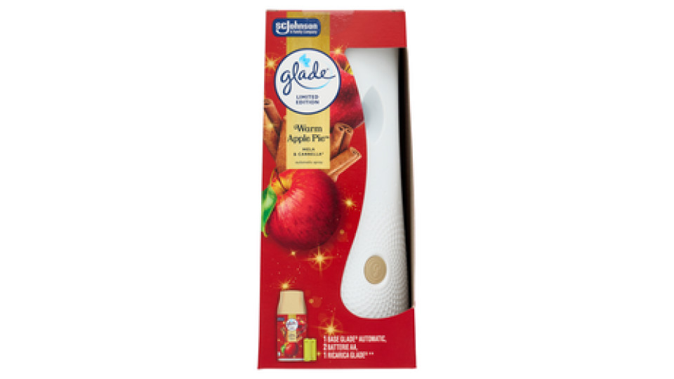 Glade Automatic Spray, Profumatore per Ambienti, Fragranza Warm Apple Pie 269 ml