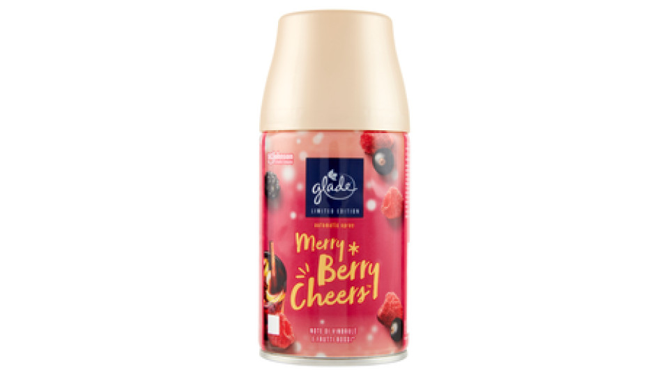 Glade Automatic Spray, Profumatore per Ambienti Ricarica, Fragranza Merry Berry Cheers 269 ml