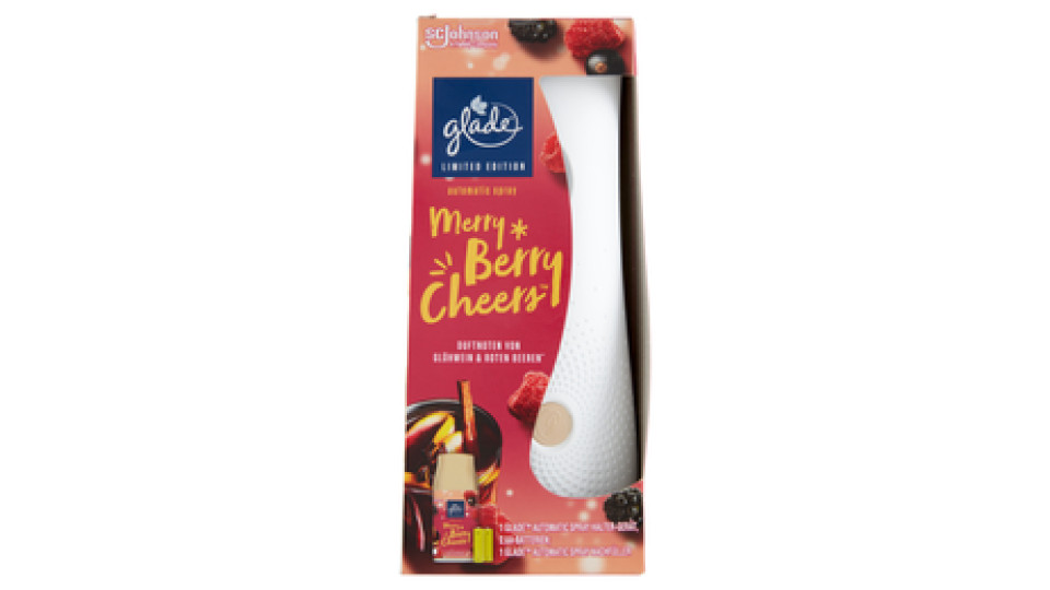 Glade Automatic Spray Profumatore Ambienti Diffusore con Ricarica Fragranza Merry Berry Cheers 269ml