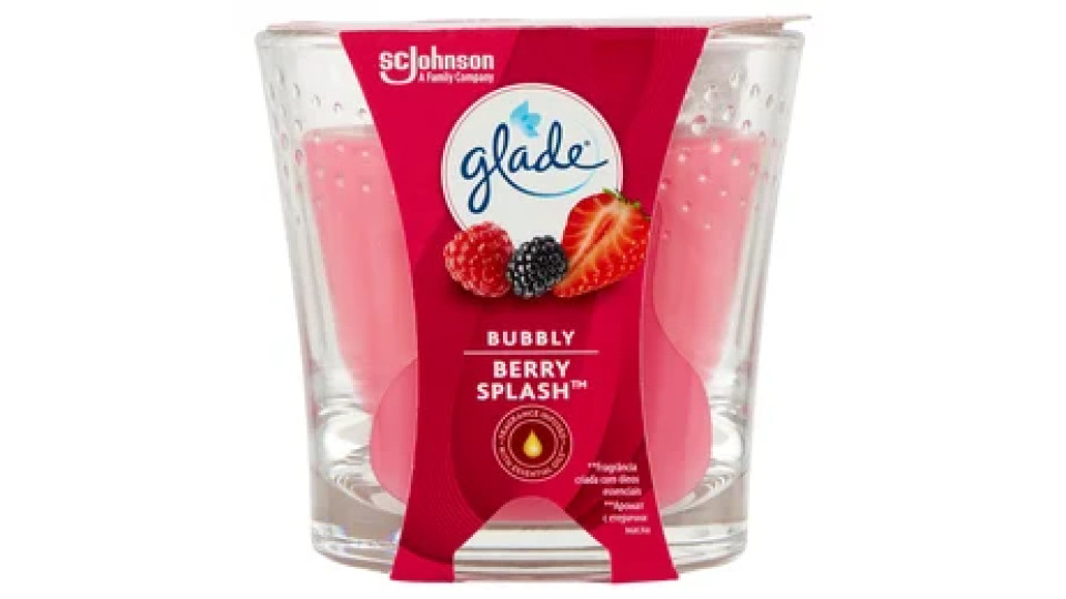 Glade Candela Profumata, fragranza Bubbly Berry Splash 129 g