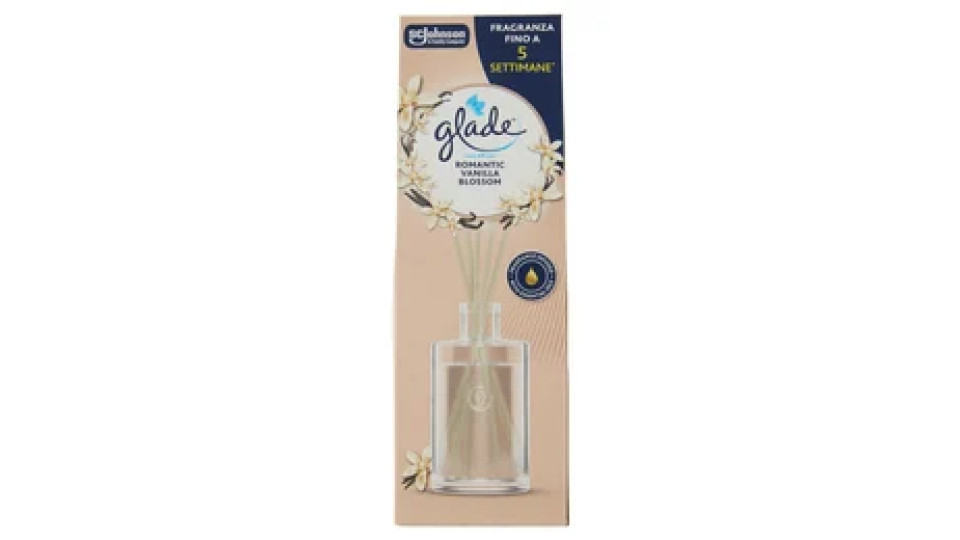 Glade Diffusore a Bastoncini, Fragranza Romantic Vanilla Blossom 50 ml