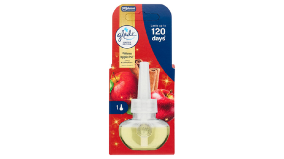 Glade Liquido Elettrico Ricarica, fragranza Warm apple pie 20 ml