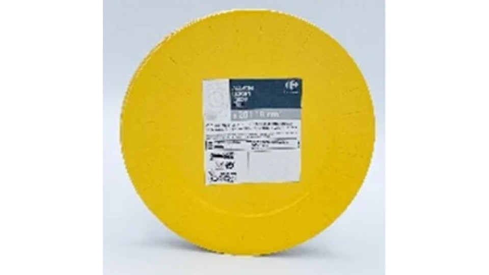 Le Nappage 20 Piatti in cartoncino diam 18cm Giallo Canarino