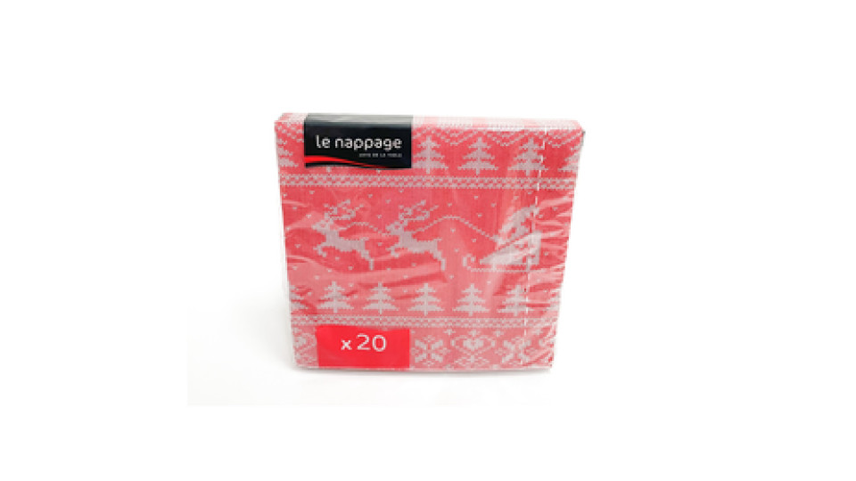 Le Nappage 20 tovaglioli in ovatta 33x33 cm 3 veli Cross stitch