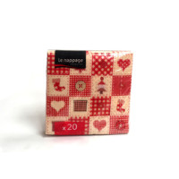 Le Nappage 20 tovaglioli in ovatta 33x33 cm 3 veli Patchwork