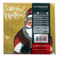 Le Nappage 20 tovaglioli in ovatta 33x33 cm 3 veli Santa Oro