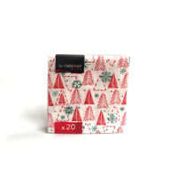 Le Nappage 20 tovaglioli in ovatta 33x33 cm 3 veli Winter Forest