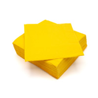 Le Nappage 50 tovaglioli in ovatta 25x25cm 3veli Giallo FSC
