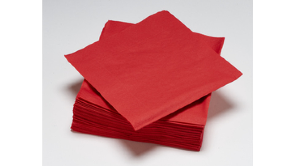 Le Nappage 50 tovaglioli in ovatta 25x25cm 3veli Rosso FSC