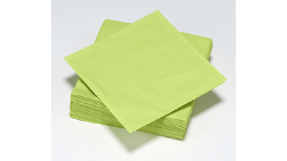 Le Nappage 50 tovaglioli in ovatta 25x25cm 3veli Verde Anice CRF
