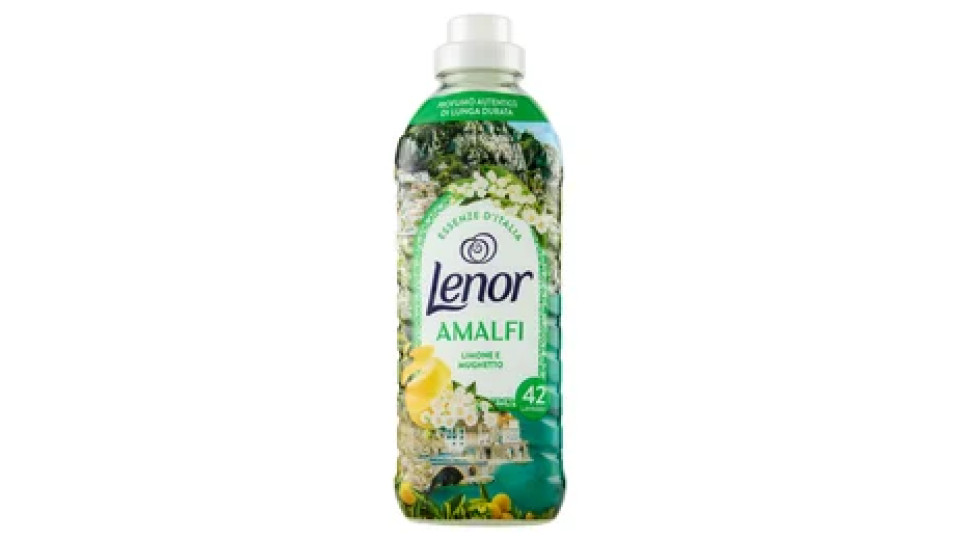 Lenor Essenze D'Italia Amalfi Ammorbidente Concentrato Limone e Mughetto, 42 Lavaggi 882 ml