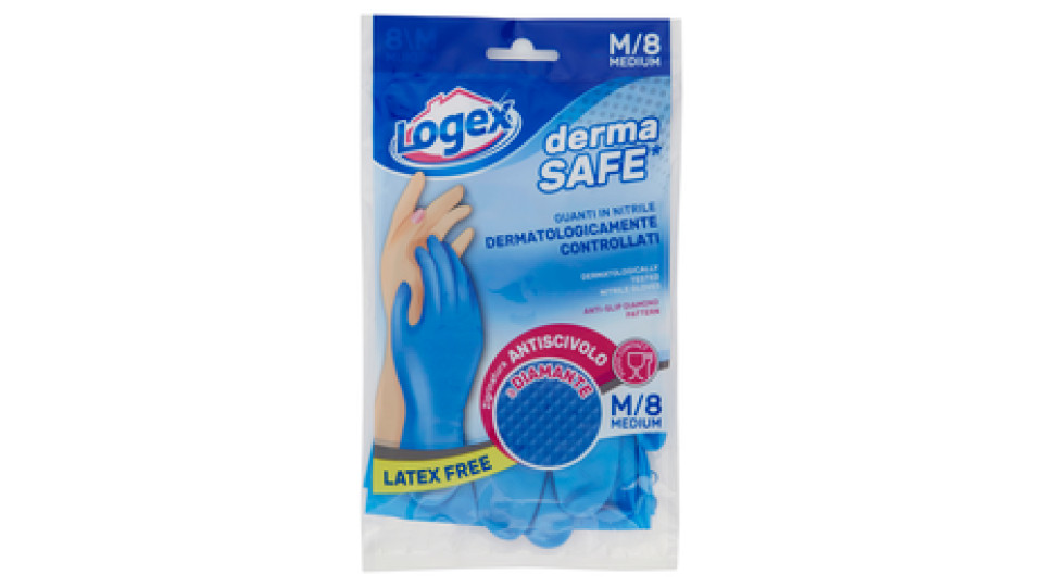 Logex derma Safe* Guanti in Nitrile M/8 Medium