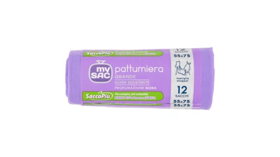 my Sac pattumiera Grande Profumazione Mora 55x75 Sacchi 12 pz