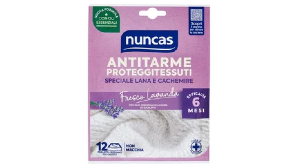 nuncas Antitarme Proteggitessuti Fresco Lavanda 12 pz