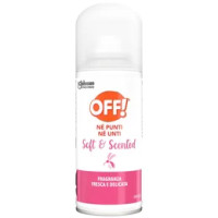OFF! Soft and Scented Spray Secco Antizanzare, Repellente Zanzare, Leggero e asciutto sulla pelle, fragranza fresca, Protezione Efficace fino a 4 ore, 100ml