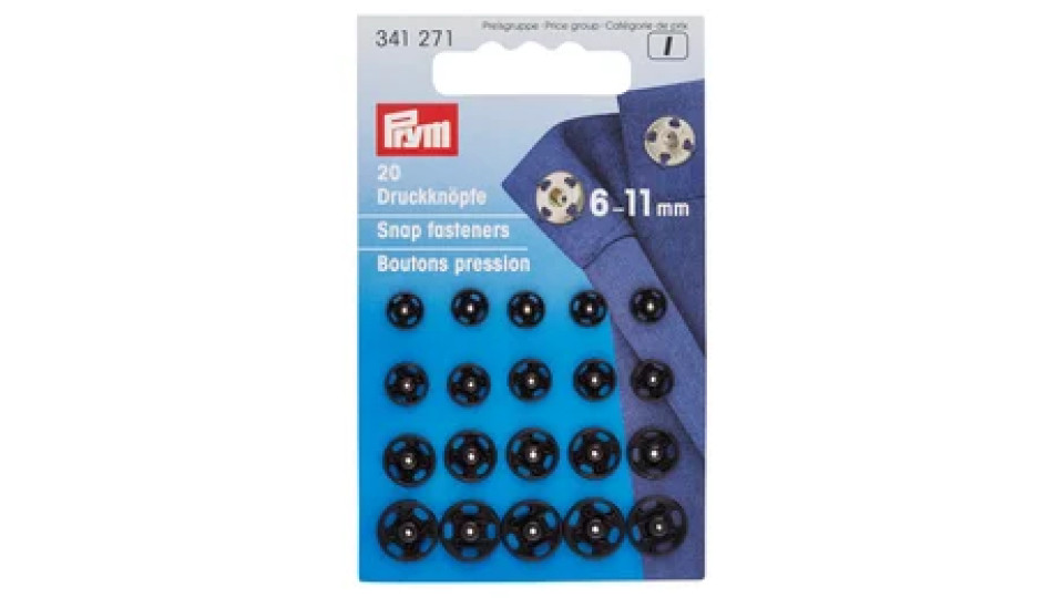 Prym 20 Bottoni automatici 6-11 mm