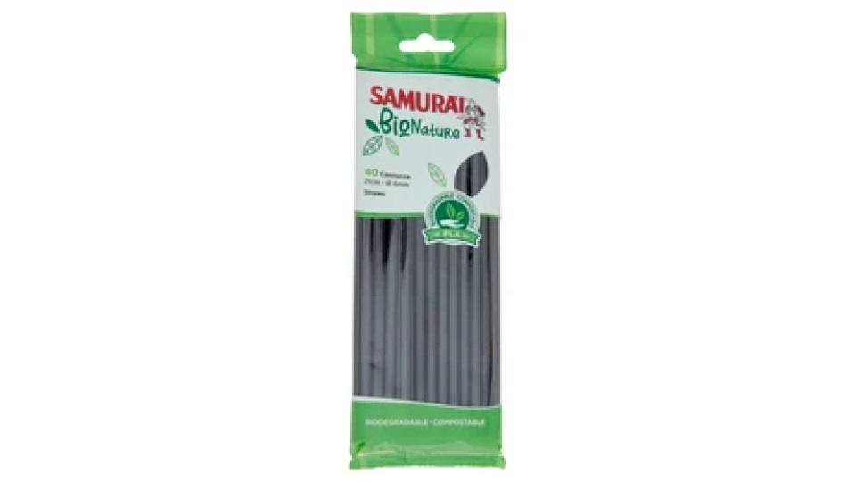 Samurài BioNature Cannucce 21cm - Ø 6mm 40 pz