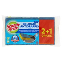 Scotch-Brite® Spugna abrasiva delicata antigraffio, 2 pezzi per confezione + 1 gratis**