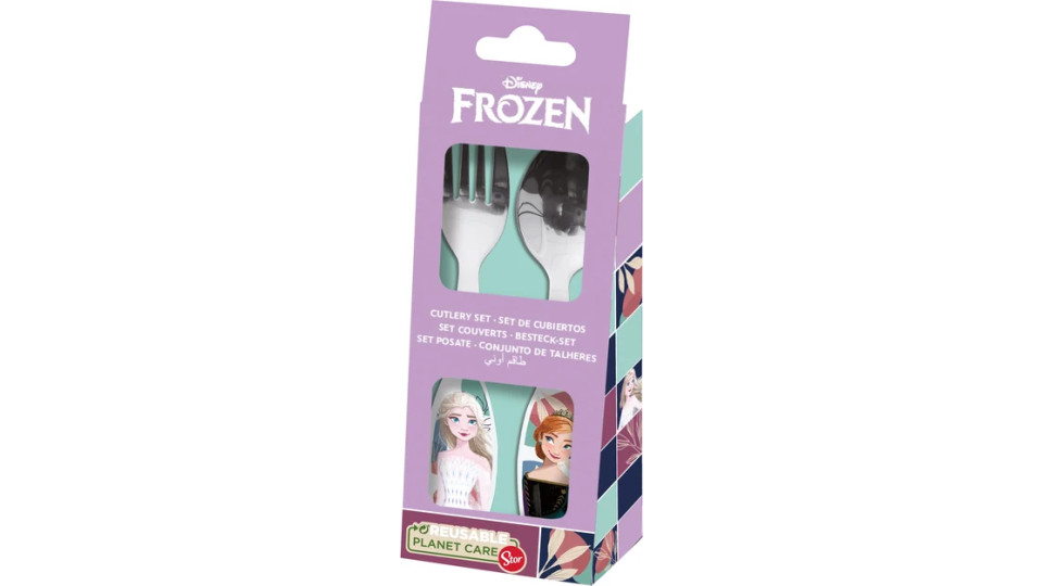 Set posate in acciaio Frozen
