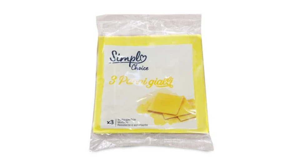 Simpl 3 Panni Gialli Multisuperficie 38x38 cm