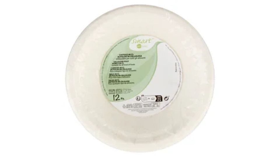 Smart Ecotable Ciotole in Polpa di Cellulosa 40 cl 12 pz