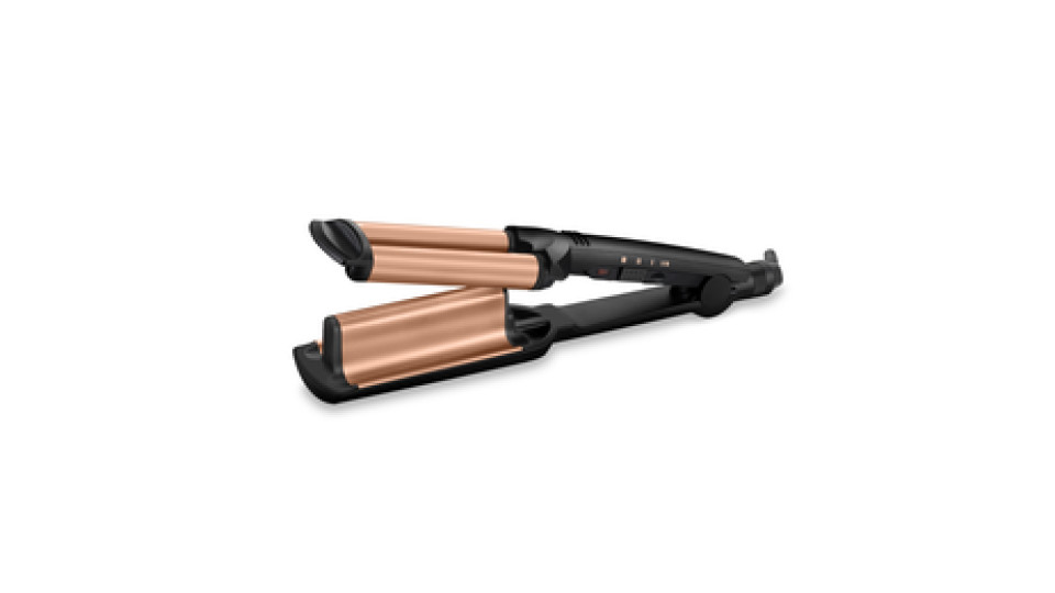 BaByliss Deep Waves Ferro per ricci Caldo Nero, Arancione 2,5 m