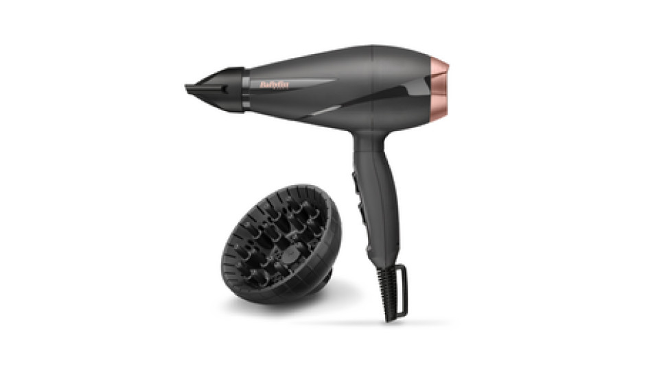 BaByliss Smooth Pro 2100 asciuga capelli 2100 W Nero, Oro rosa