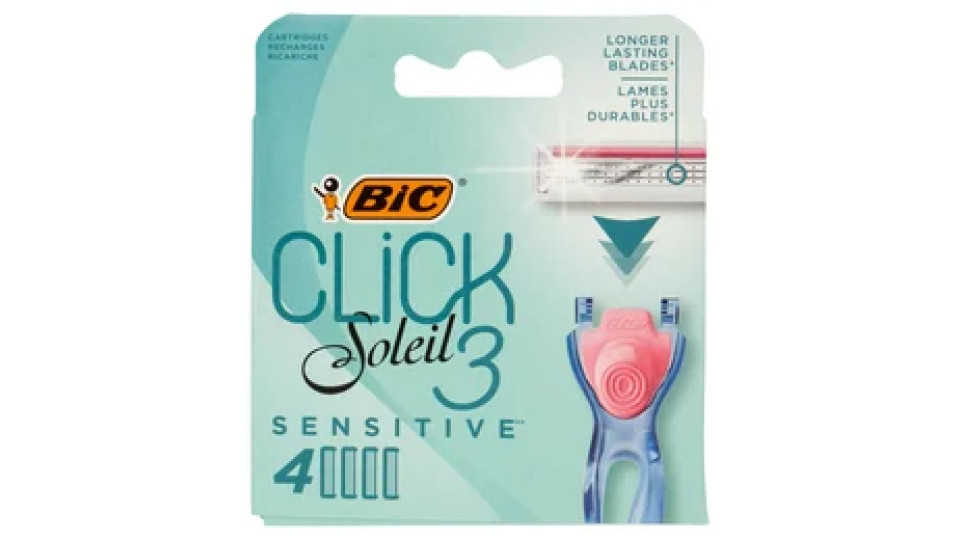 Bic Click Soleil 3 Sensitive** Ricariche 4 pz