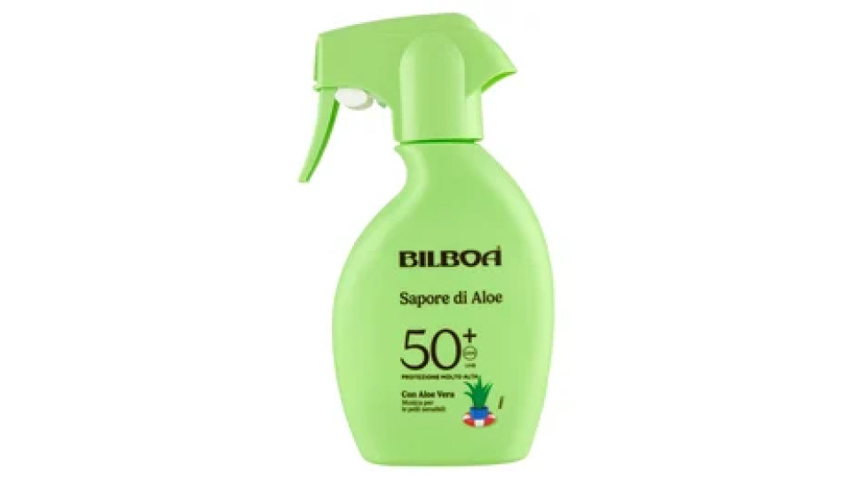 Bilboa Sapore di Aloe 50+ Protezione Molto Alta con Aloe Vera 250 ml