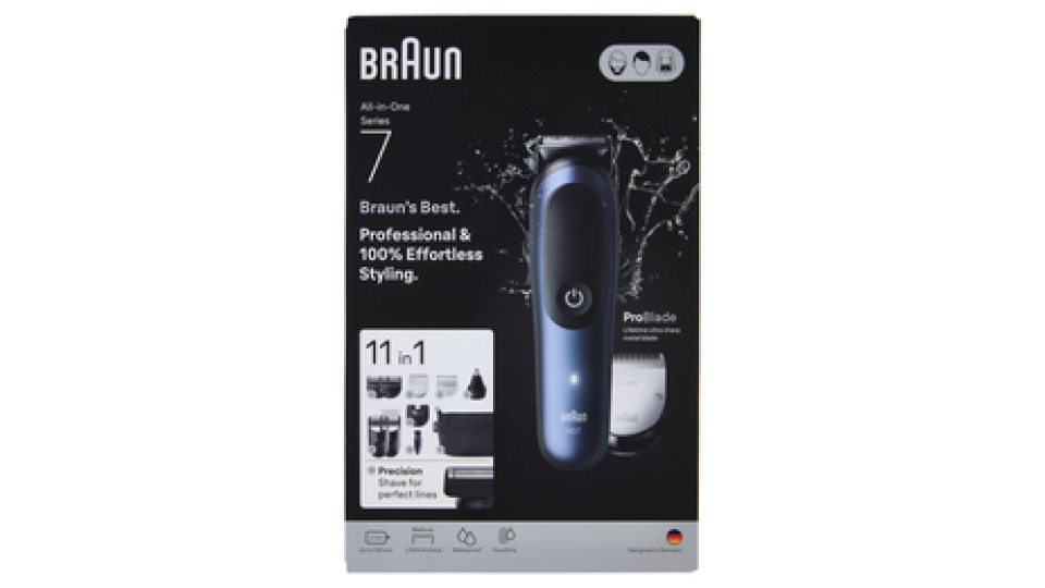 Braun All-in-One Series 7 11in1 AIO7540 Beard, Head & Body Blu