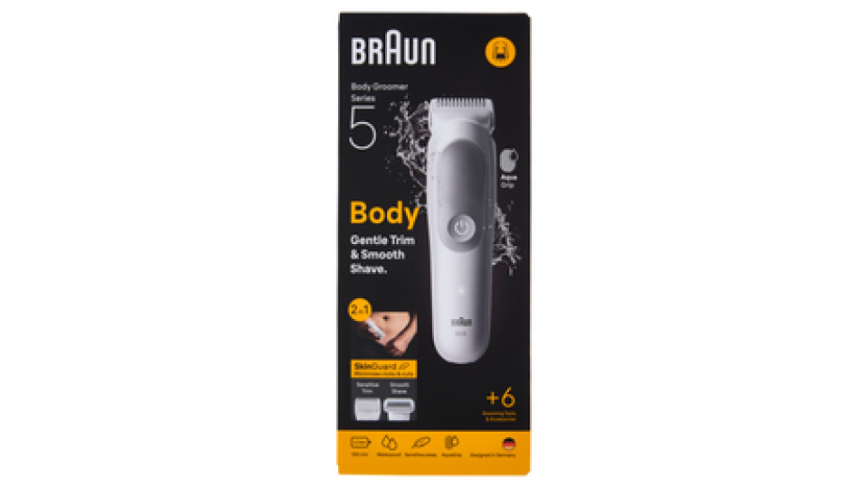 Braun Body Groomer Series 5 BG5550 Body + 6 Groomin Tools & Accessories