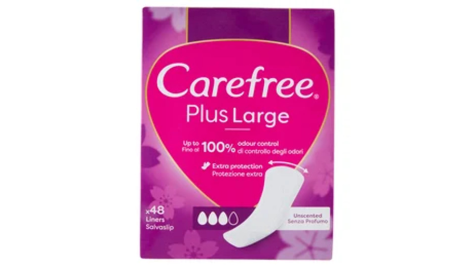 Carefree Plus Large Senza Profumo Salvaslip 48 pz