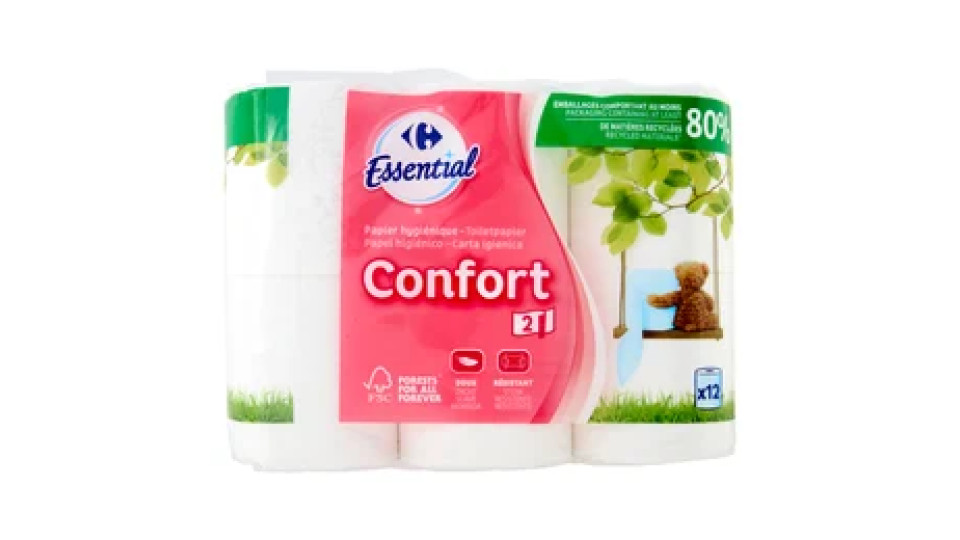 Carrefour Essential Carta igienica Confort 12 pz