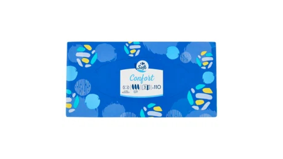 Carrefour Soft Confort Fazzoletti bianchi 110 pz