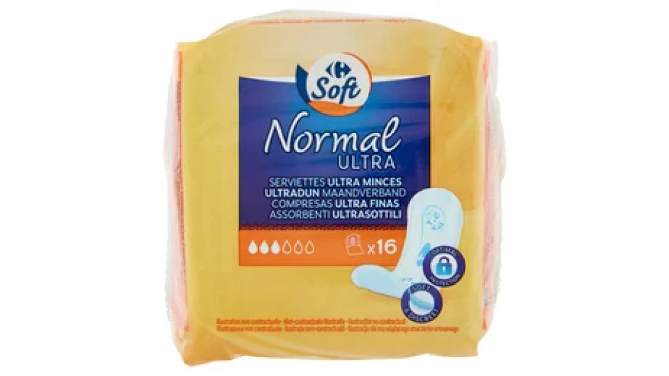 Carrefour Soft Normal Ultra Assorbenti Ultrasottili 16 pz