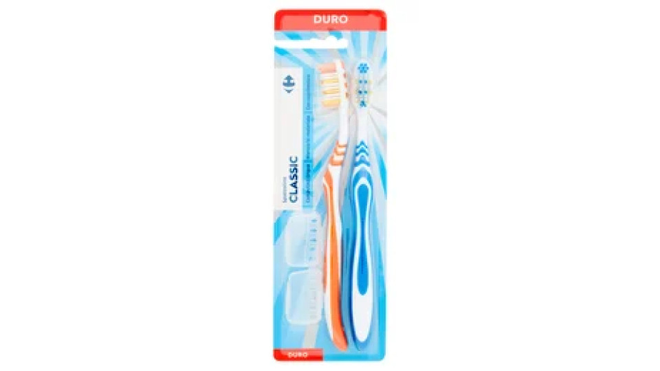 Carrefour Spazzolino Classic Duro 2 pz