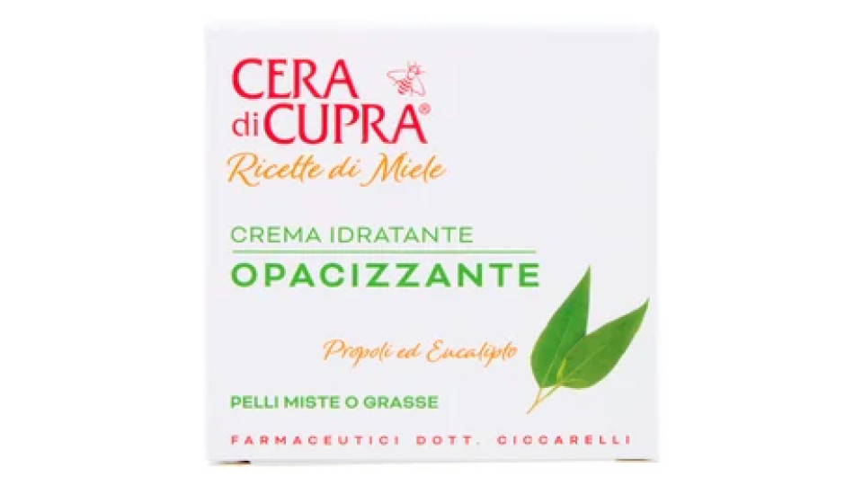 Cera di Cupra Ricette di Miele Crema Idratante Opacizzante Pelli Miste o Grasse 50 ml