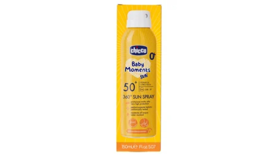 chicco Baby Moments Sun 0+ SPF 50⁺ 360° Sun Spray 150 mL