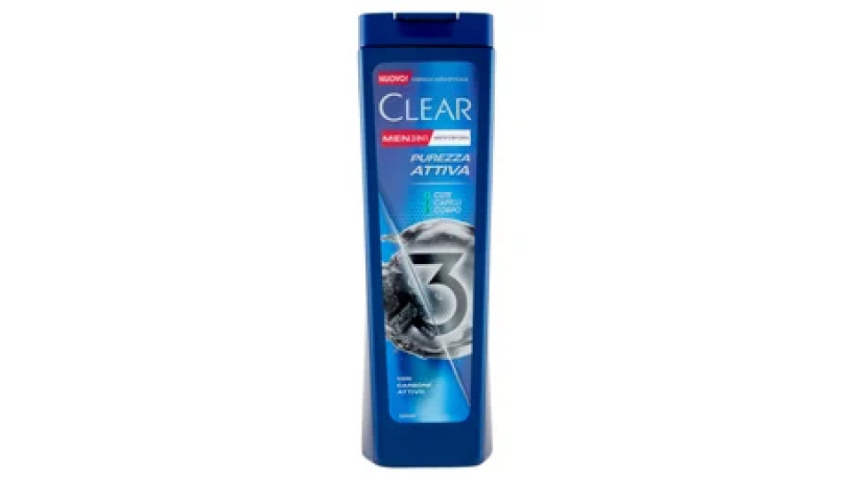 Clear Men 3in1 Antiforfora Purezza Attiva 225 ml