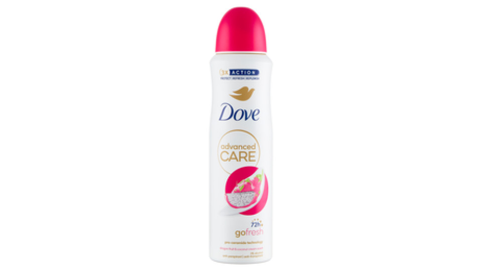 Dove advanced Care go fresh dragon fruit & coconut cream scent anti-perspirant 150 ml