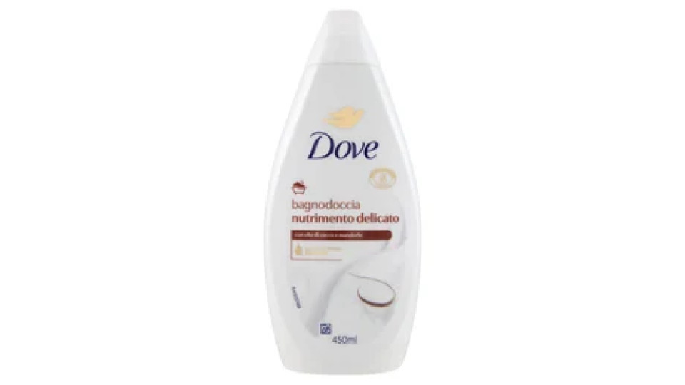 Dove bagnodoccia nutrimento delicato con olio di cocco e mandorle 450 ml
