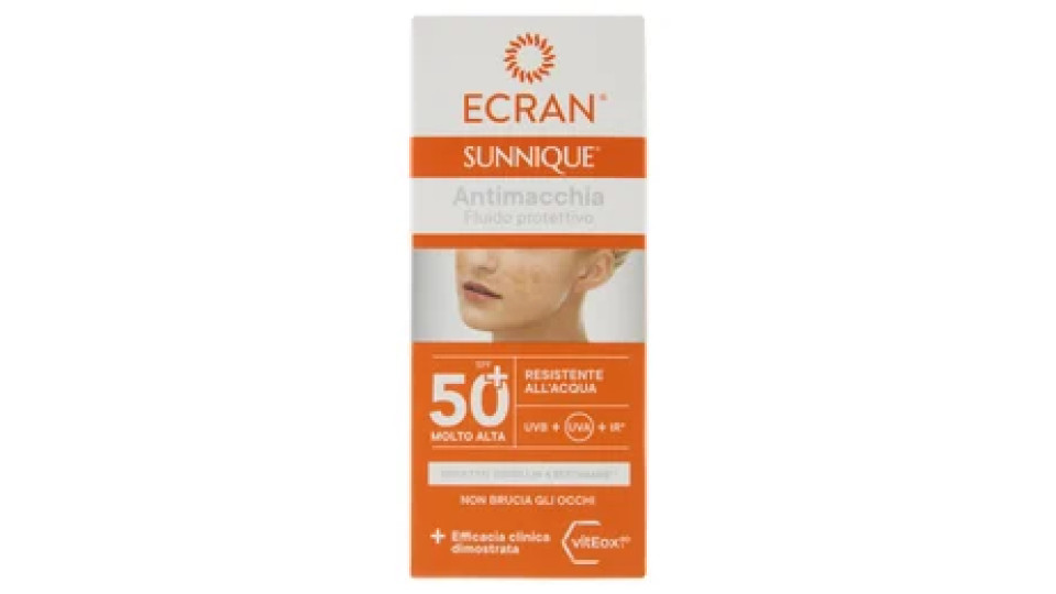Ecran Sunnique Antimacchia Fluido protettivo SPF 50⁺ Molto Alta 50 ml