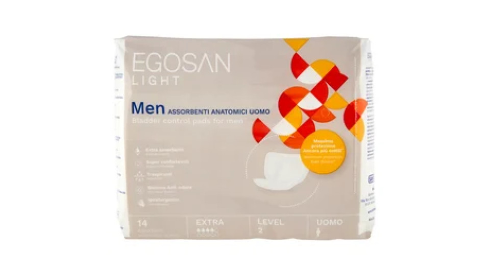 Egosan Light Men Assorbenti Anatomici Uomo Level 2 Uomo 14 pz