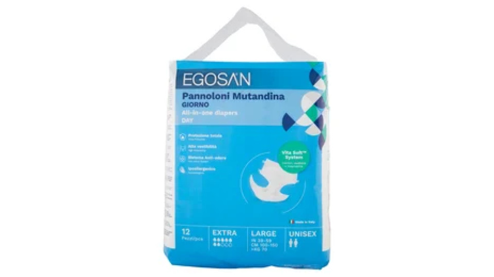 Egosan Pannoloni Mutandina Giorno Large Unisex 12 pz