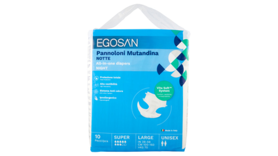 Egosan Pannoloni Mutandina Notte Large Unisex 10 pz