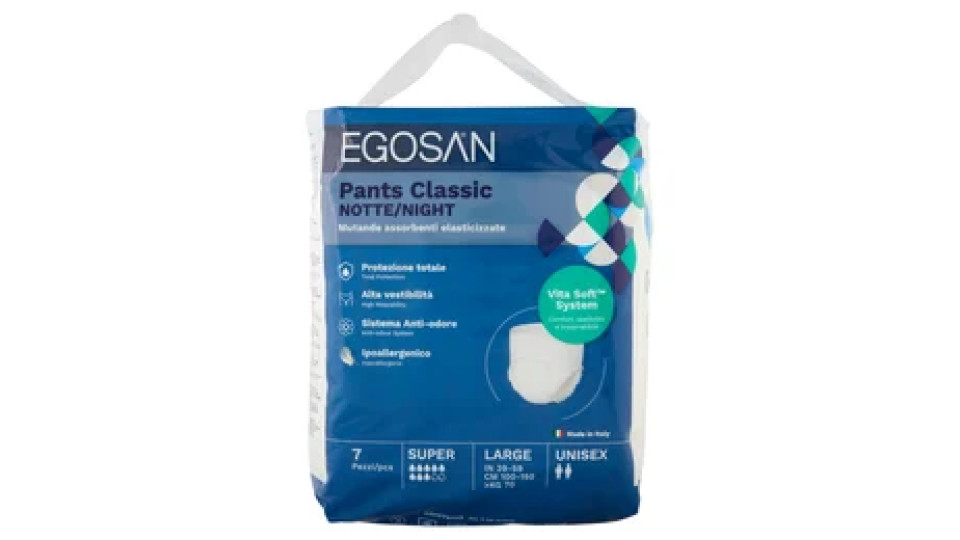 Egosan Pants Classic Notte Large Unisex 7 pz