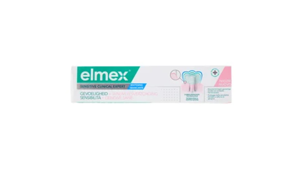 elmex dentifricio Sensitive Clinical Expert Sensibilità + Gengive sane sbiancante 75 ml