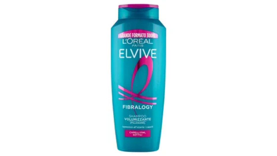 Elvive Fibralogy Shampoo Volumizzante, per Capelli Fini, Sottili, 300 ml
