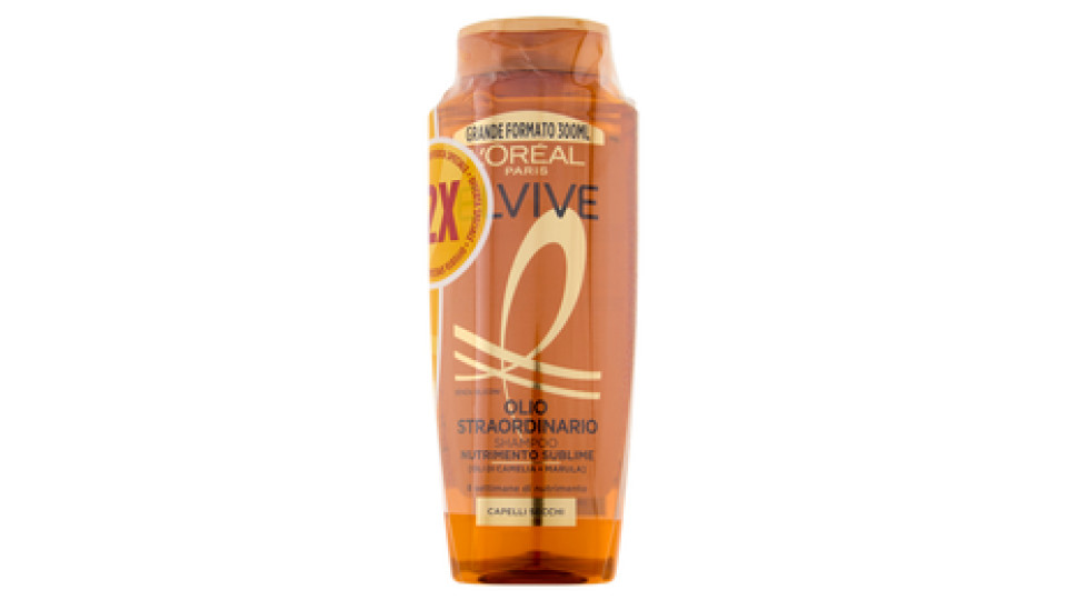 Elvive Olio Straordinario Shampoo Nutrimento Sublime, per Capelli Secchi 2 x 300 ml