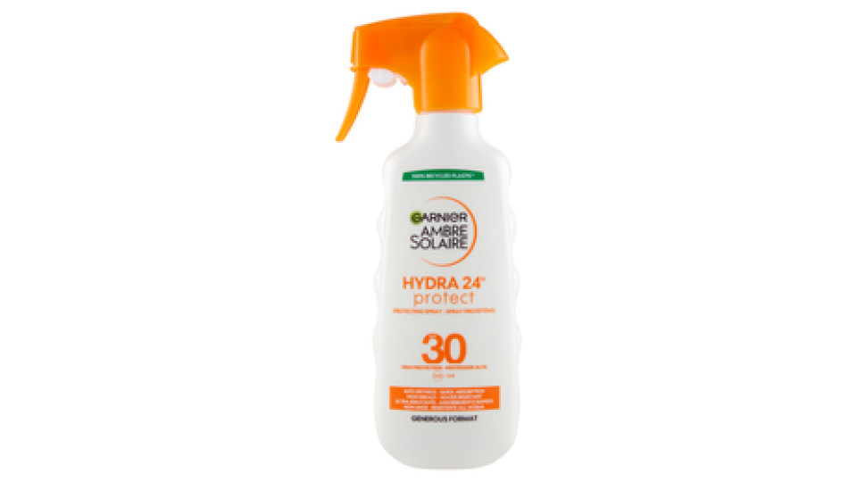 Garnier Ambre Solaire Spray Protettivo SPF 30, Protezione Alta, Idratazione 24H, 270 ml